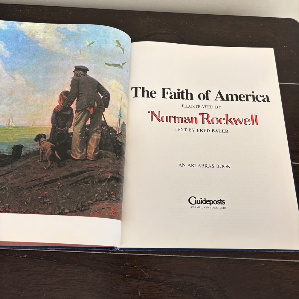 The Faith of America | Norman Rockwell, Fred Bauer | 1980 | Hardcover Art Book